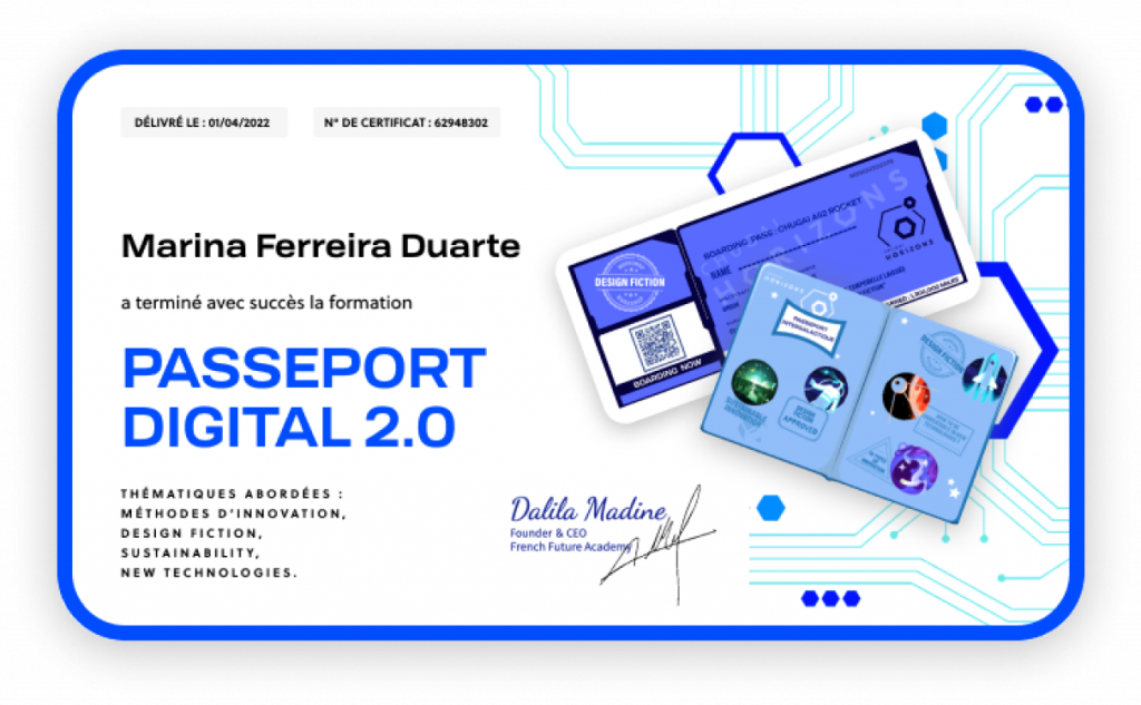 Exemple du Passeport Digital